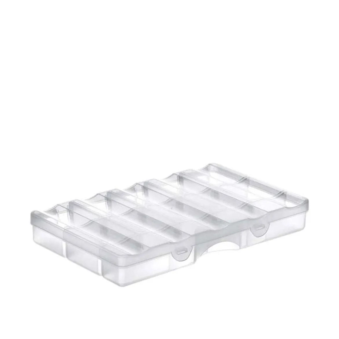 Boîte en plastique transparent à compartiments