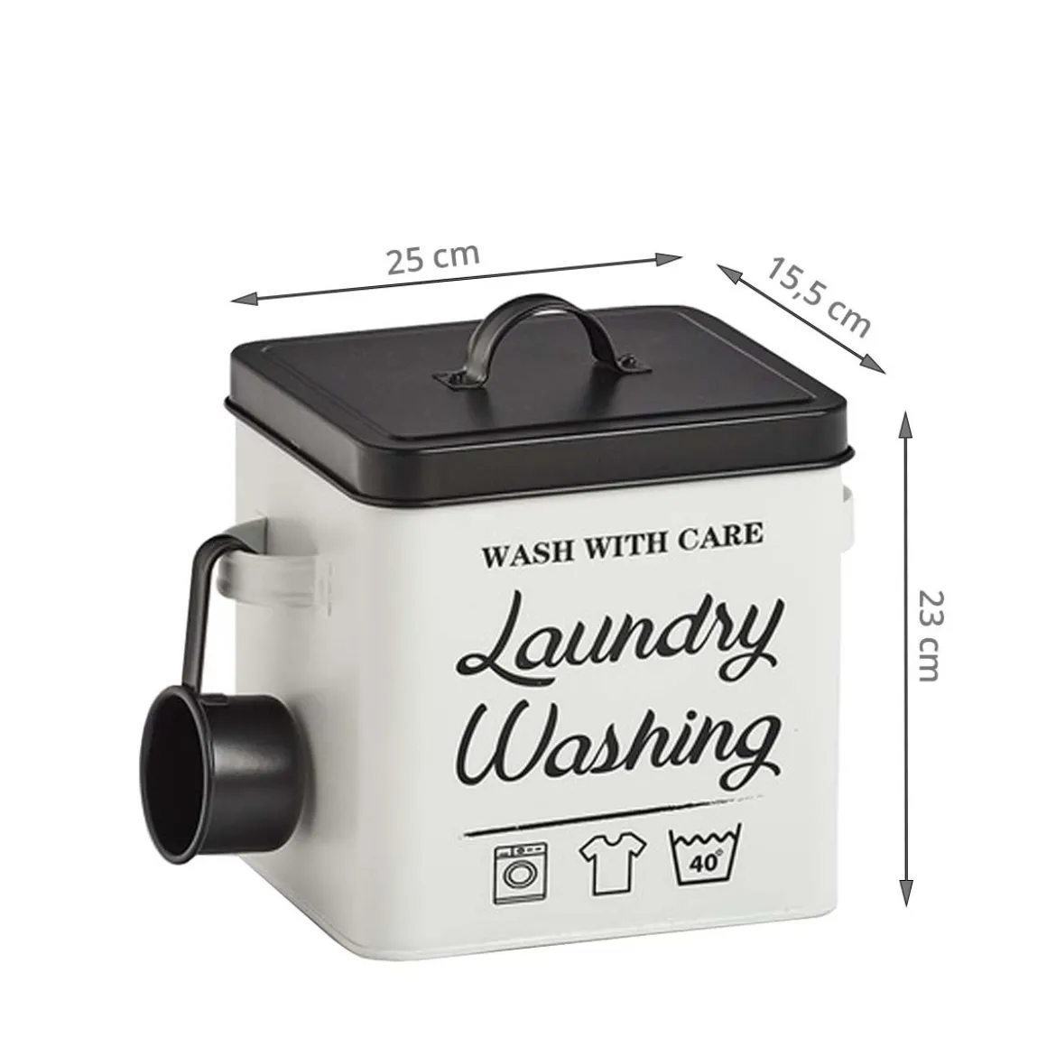 Boîte à lessive en métal