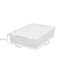 Boîte sous le lit avec couvercle papillon 60 litres