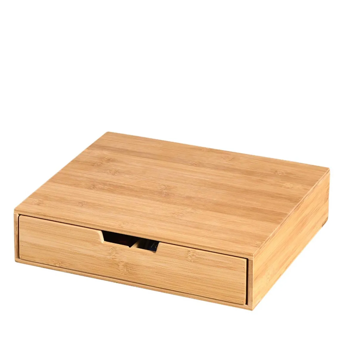 Boîte tiroir en bambou avec compartiments