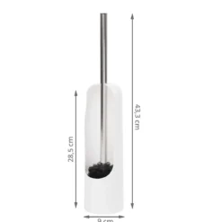 Brosse de toilette blanche à tête noire