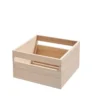 Caisse de rangement carrée en bois de Paulownia M
