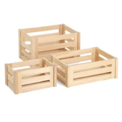 Caisse de rangement démontable en bois (S)