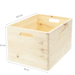 Caisse de rangement en bois. Taille L