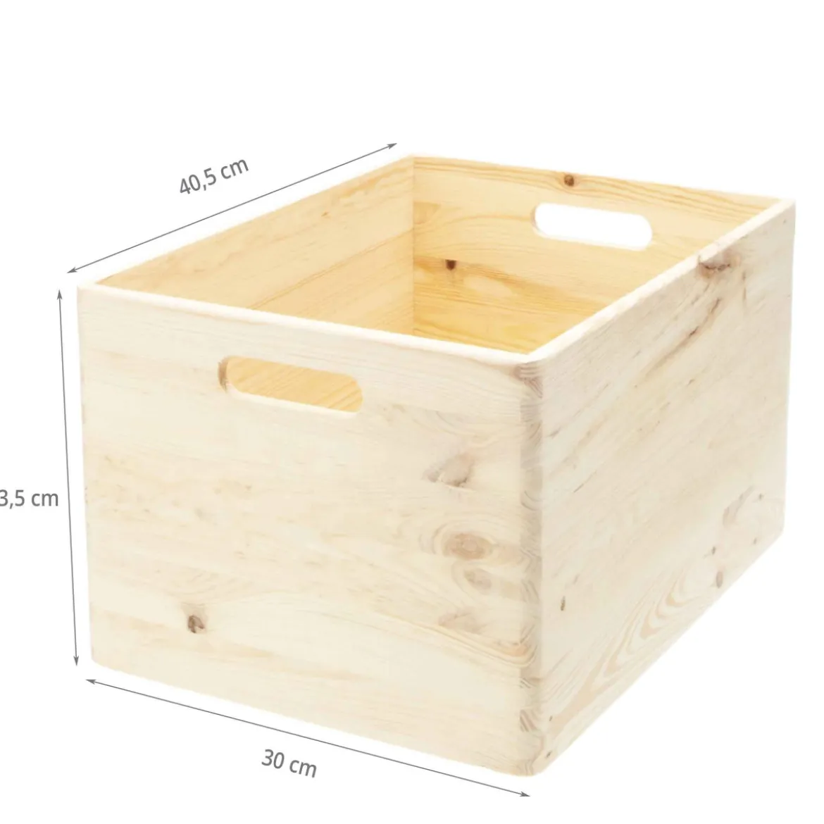 Caisse de rangement en bois. Taille L
