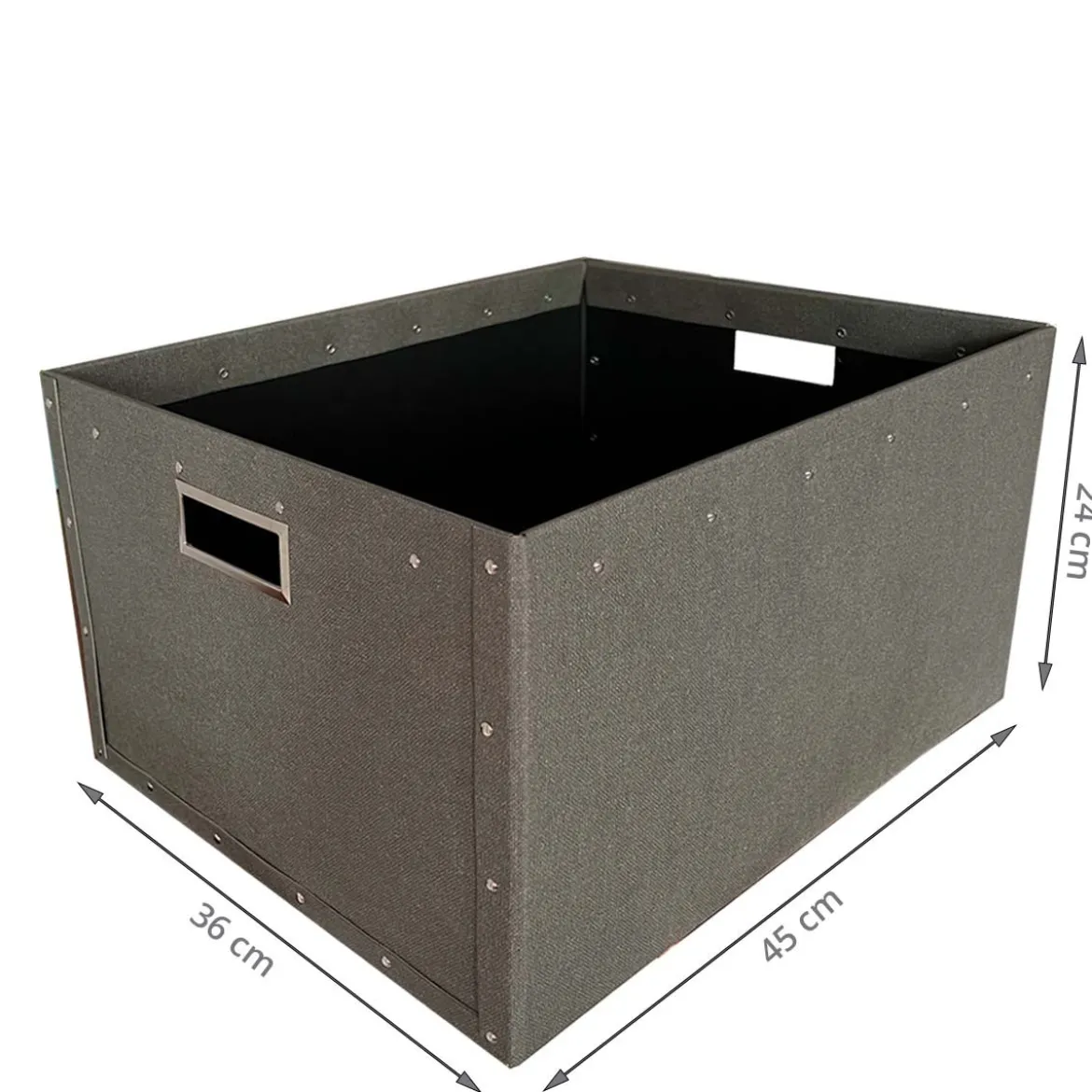 Caisse de rangement en carton avec poignées