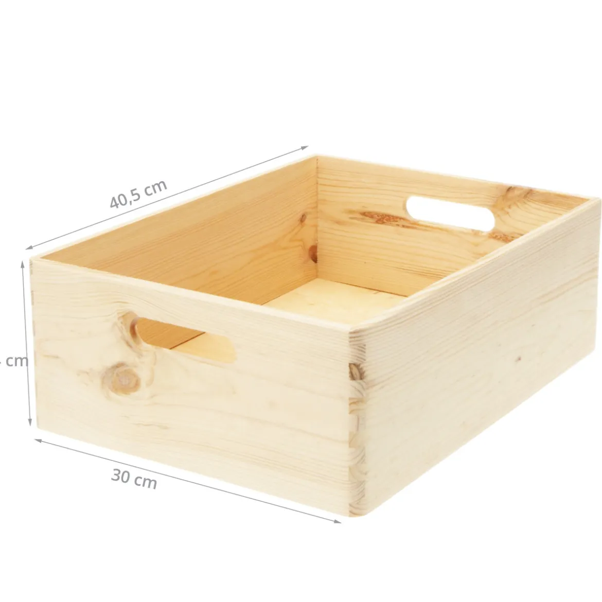 Caisse de rangement en pin brut. Taille M