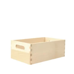 Caisse en bois clair S