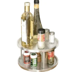 Carrousel de cuisine en inox à 2 niveaux