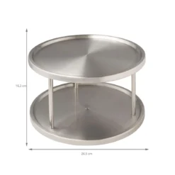 Carrousel de cuisine en inox à 2 niveaux