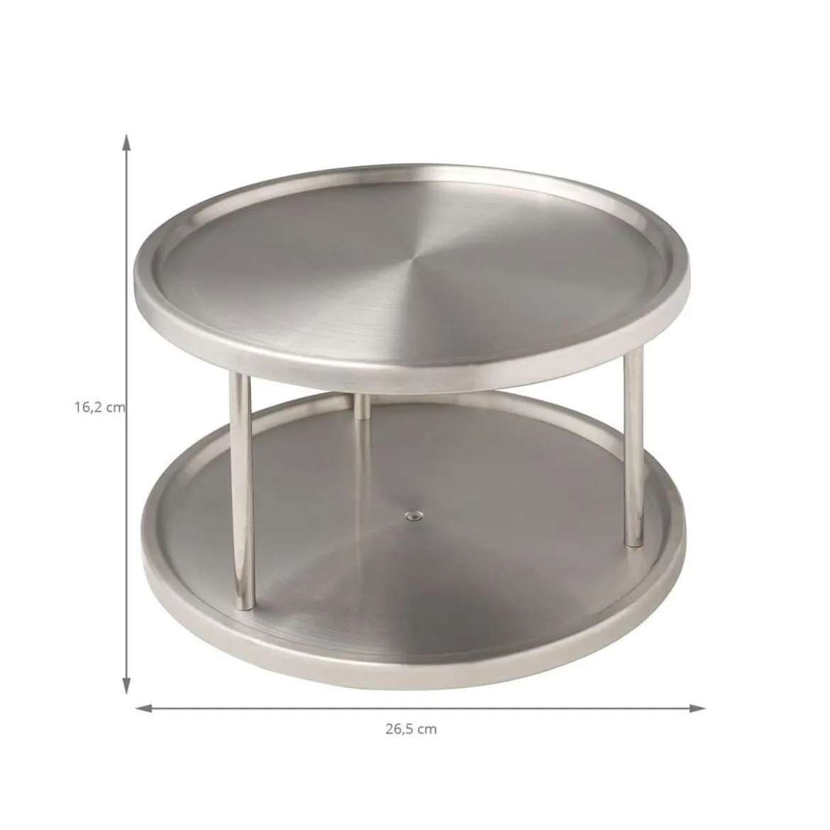 Carrousel de cuisine en inox à 2 niveaux