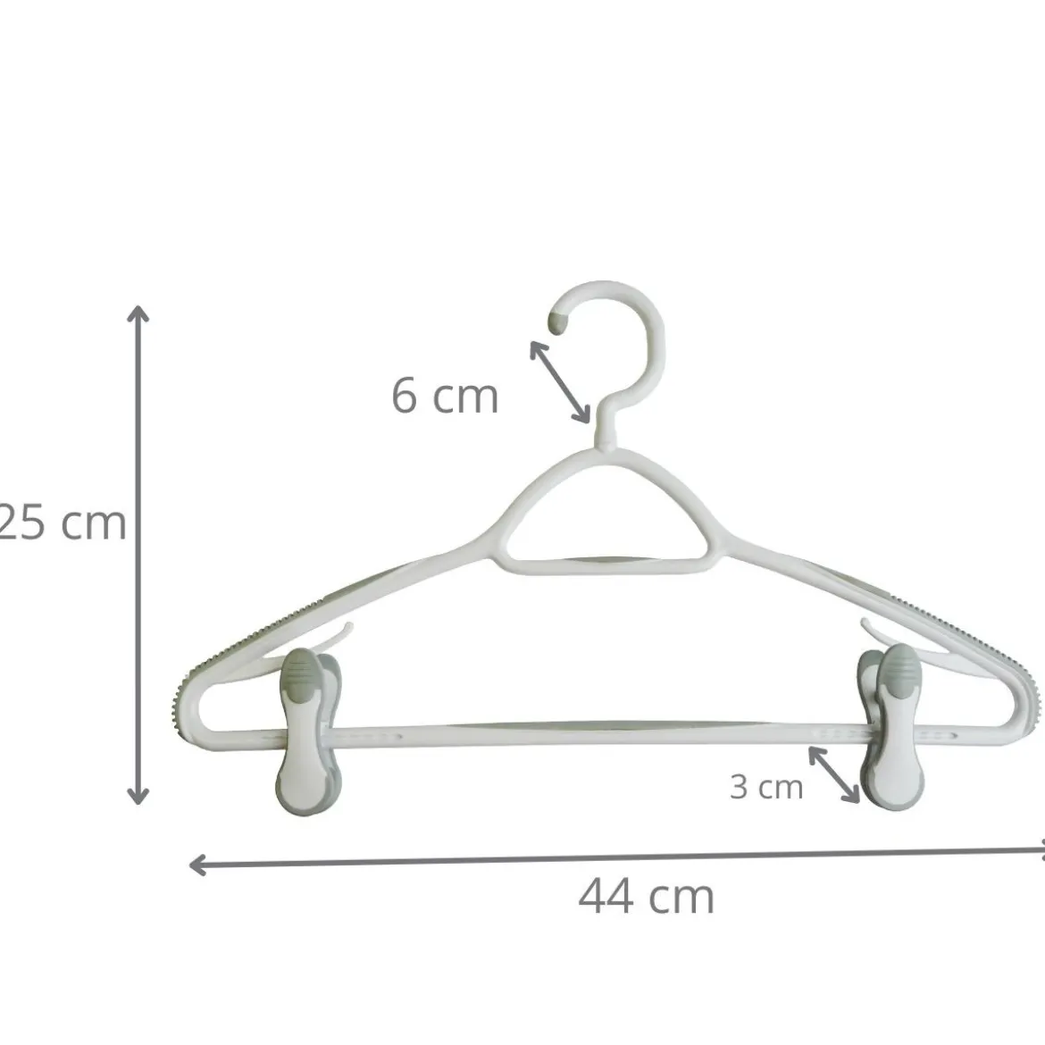 Cintre à pinces en plastique