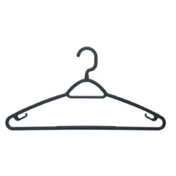 6 cintres noir en plastique français 100% recyclé