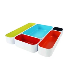 5 compartiments colorés en métal (hauts)