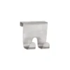 Crochet double en inox pour porte