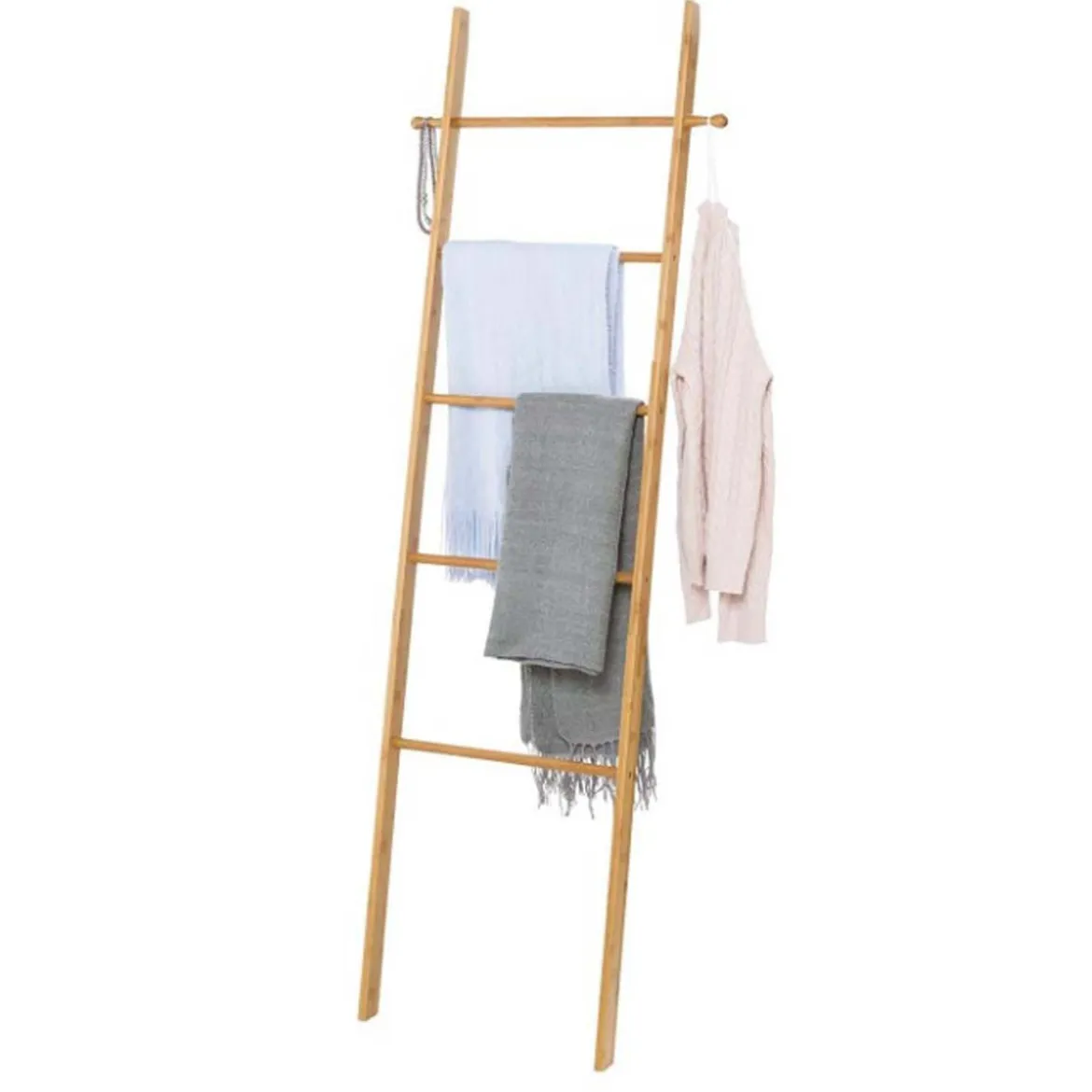 Echelle porte serviettes en bambou