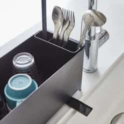 Egouttoir de cuisine long et étroit noir