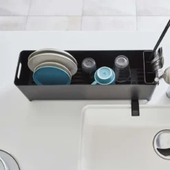 Egouttoir de cuisine long et étroit noir