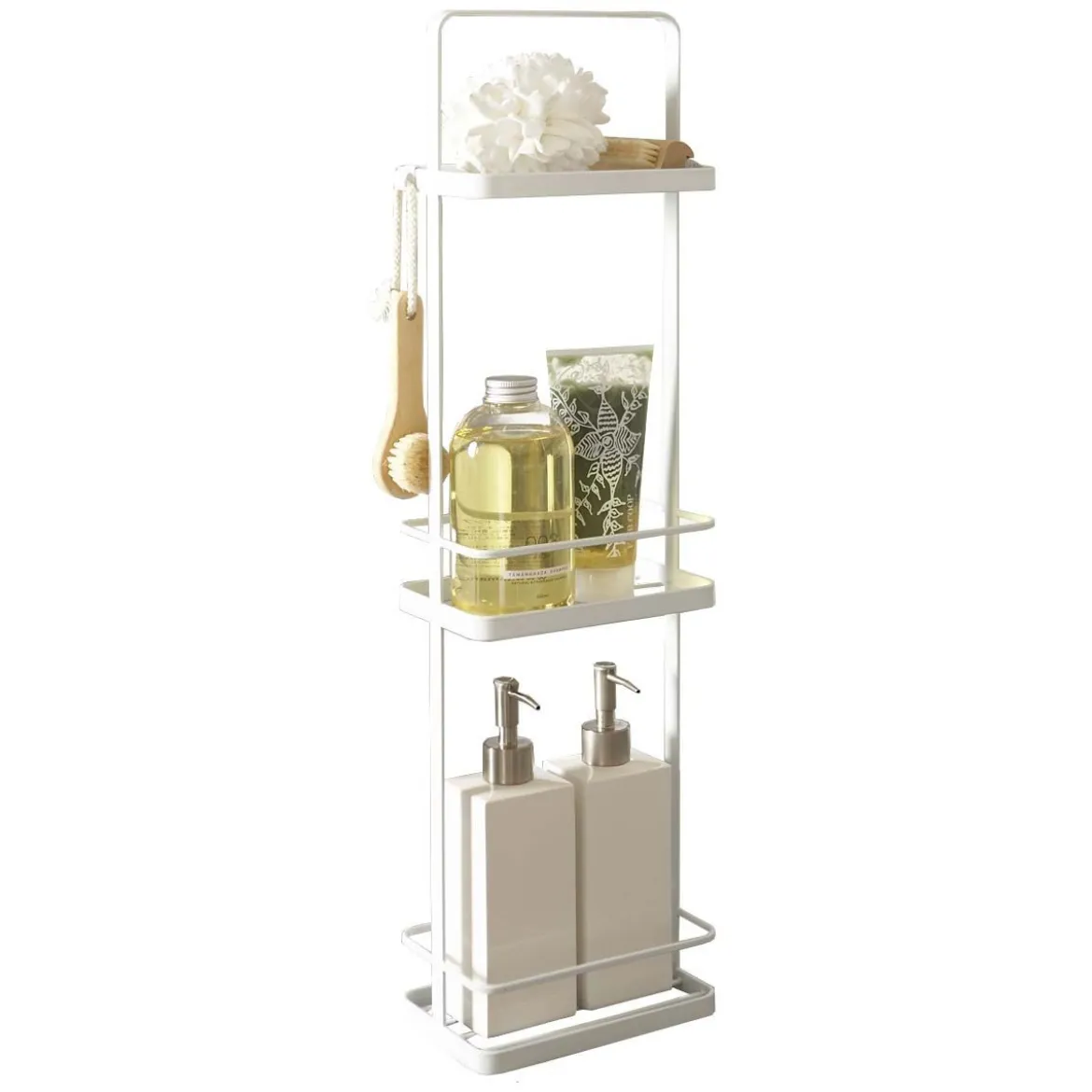 Etagère de salle de bain étroite sur pied