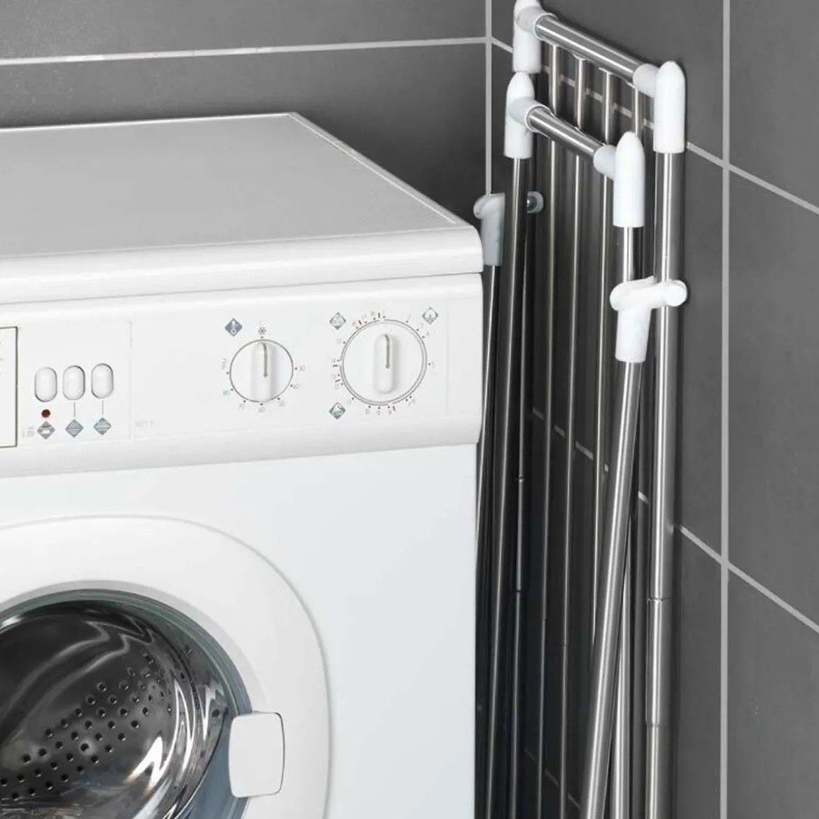 Etendoir à linge de douche en inox