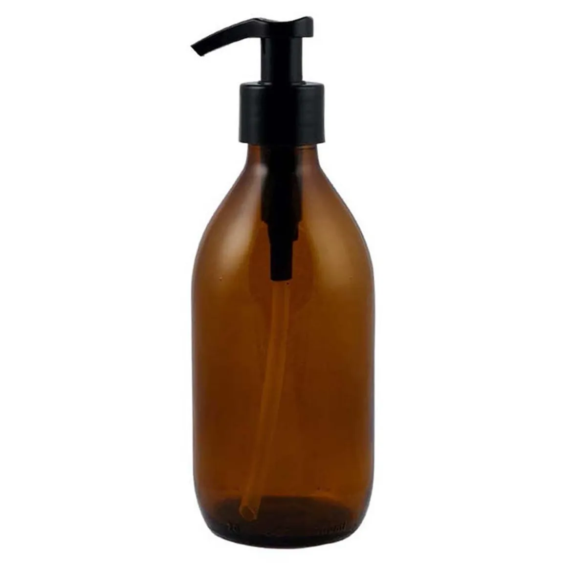 Flacon en verre ambré avec pompe 500 ml