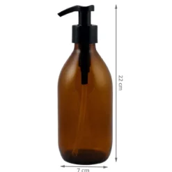 Flacon en verre ambré avec pompe 500 ml