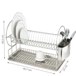 Égouttoir à vaisselle à 2 niveaux