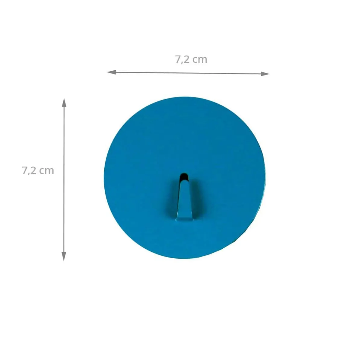 Grand crochet aimanté bleu et rond