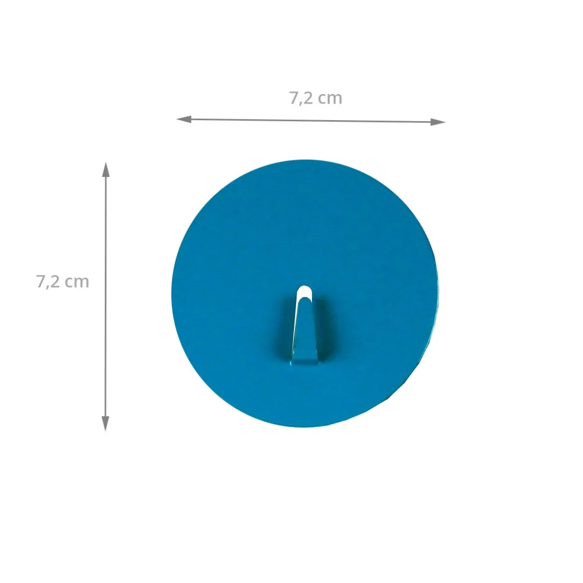 Grand crochet aimanté bleu et rond