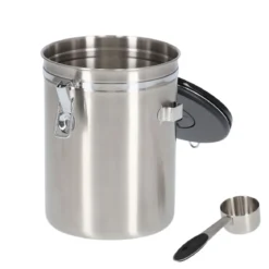 Grande boîte à café hermétique en inox 2,7 litres
