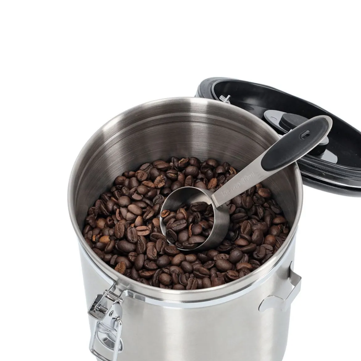 Grande boîte à café hermétique en inox 2,7 litres