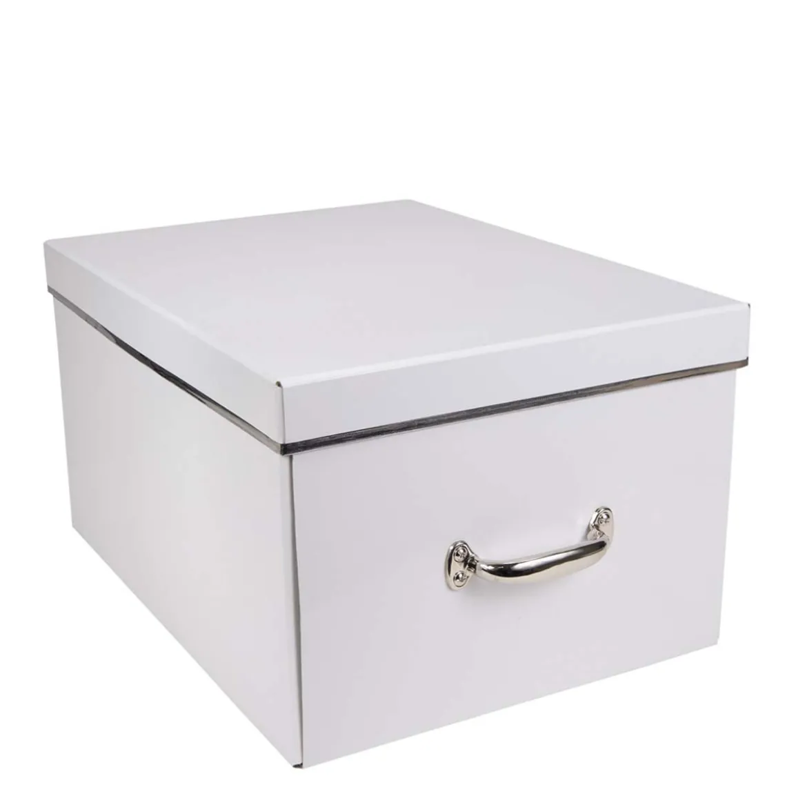 Grande boîte de rangement en carton blanc