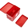 Grande boîte à pharmacie en métal rouge