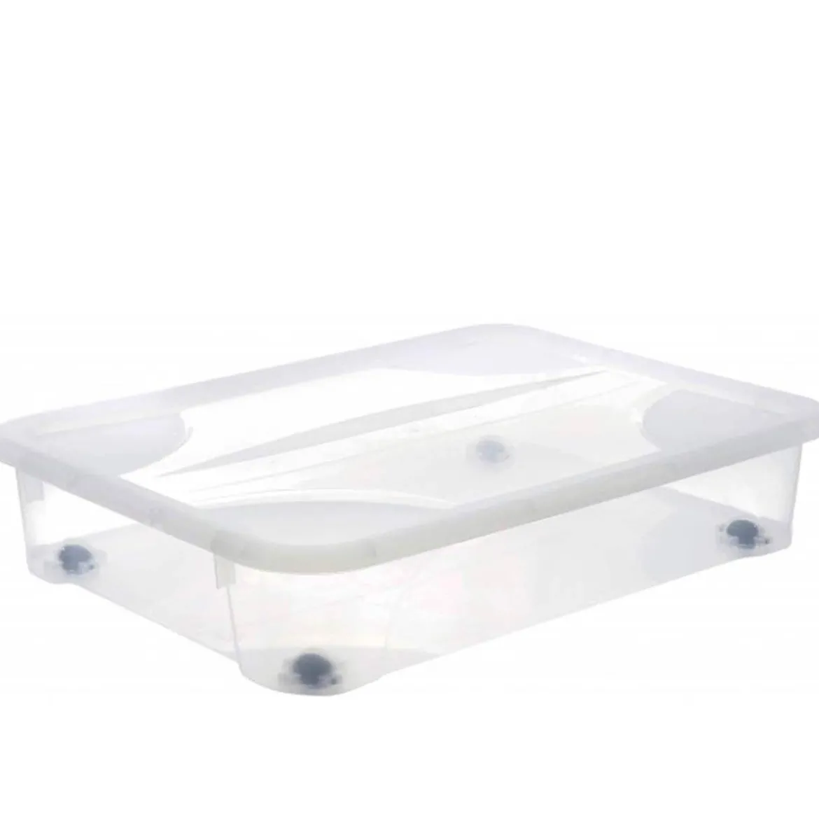 Grande boîte sous le lit à roulettes 60 litres