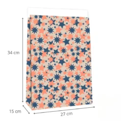 10 grandes pochettes cadeau à fond plat