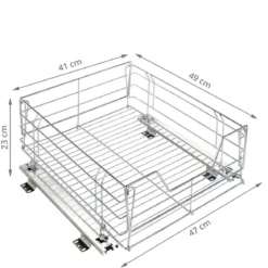 Grand panier coulissant pour placard de cuisine