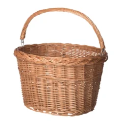 Grand panier à vélo en osier