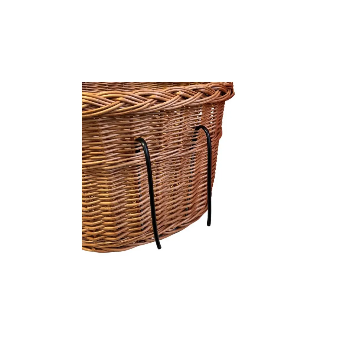 Grand panier à vélo en osier
