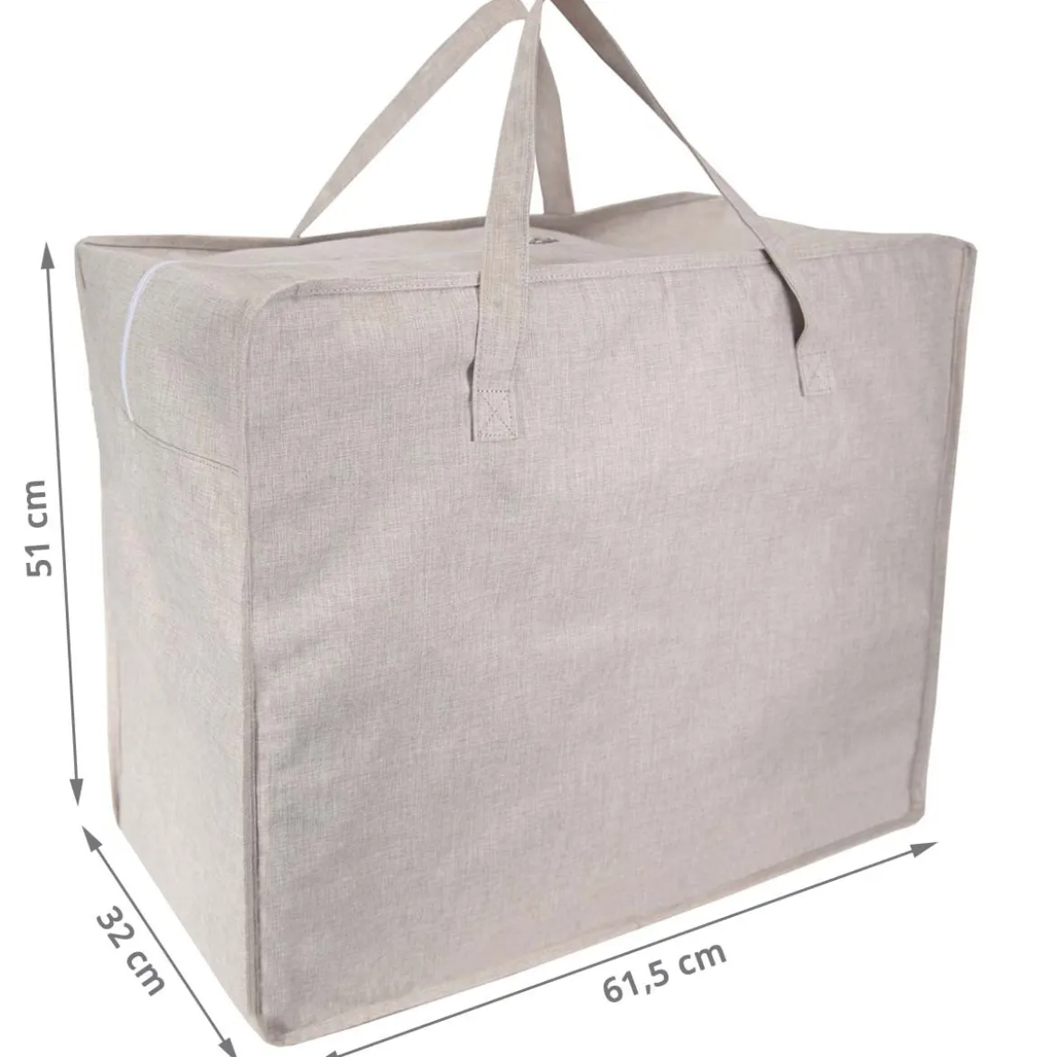 Grand sac de rangement en tissu clair