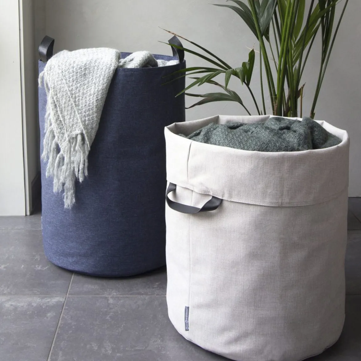 Grand sac à linge en tissu