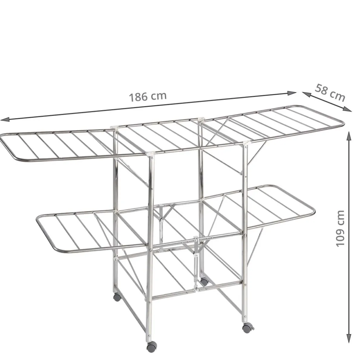 Grand étendoir à linge en inox