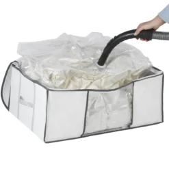 Housse de rangement sous vide blanche avec sangles (L)