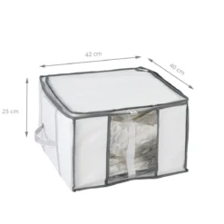 Housse de rangement sous vide blanche avec sangles (taille S)