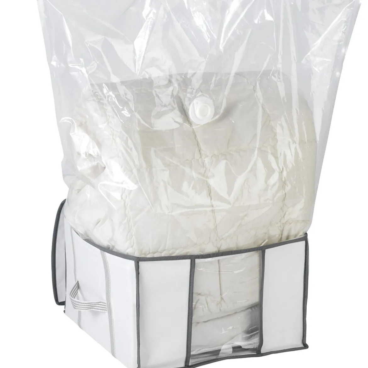 Housse de rangement sous vide blanche avec sangles (taille S)