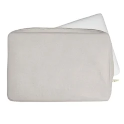 Housse pour ordinateur 15 pouces en simili cuir gris clair