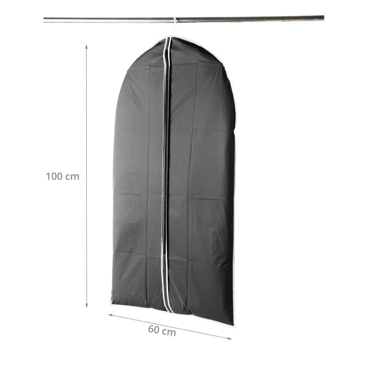 Housse pour vêtements en PEVA noir (M)
