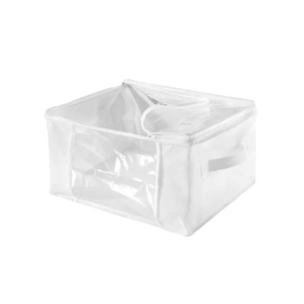 2 housses de rangement rectangulaires blanches