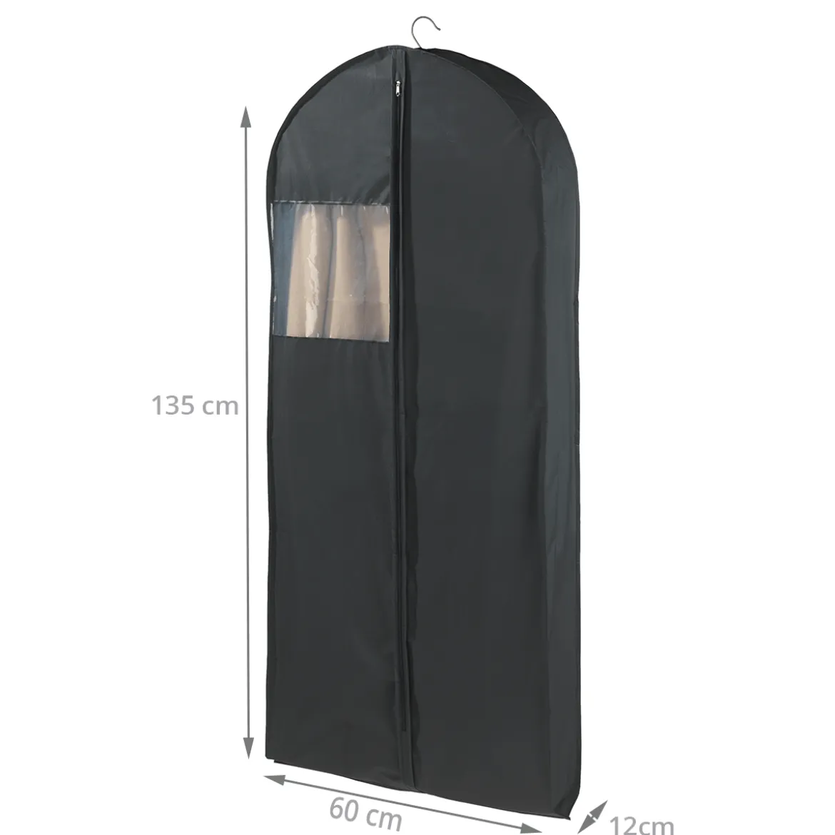 Large housse pour vêtements en polypropylène noir imperméable