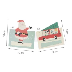 6 marque-places de Noël