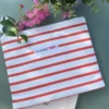 Maxi pochette rayée rouge et blanc